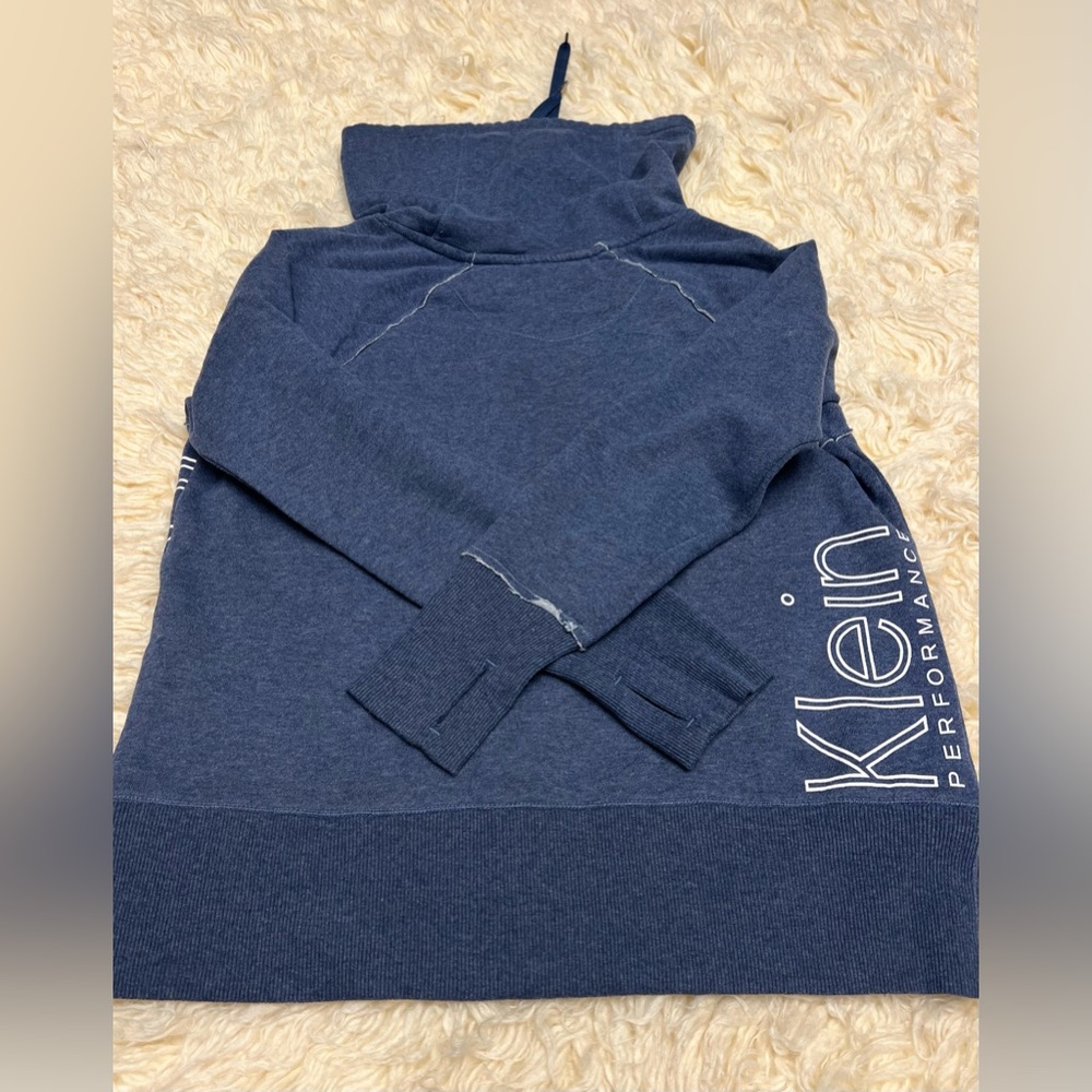 Calvin Klein Women’s Navy Crewneck Hoodie with Side Logo Size M